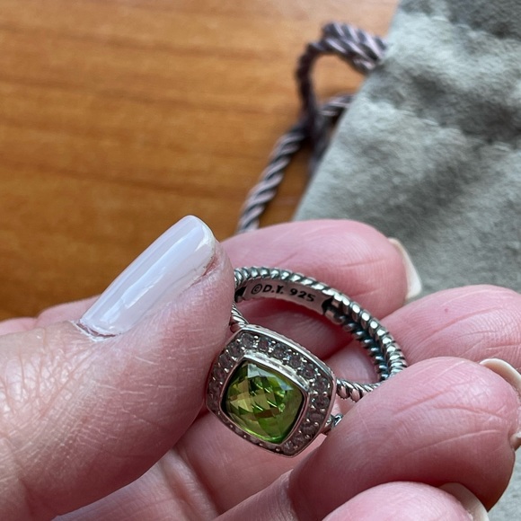 David Yurman Peridot & diamond ring - Picture 7 of 9